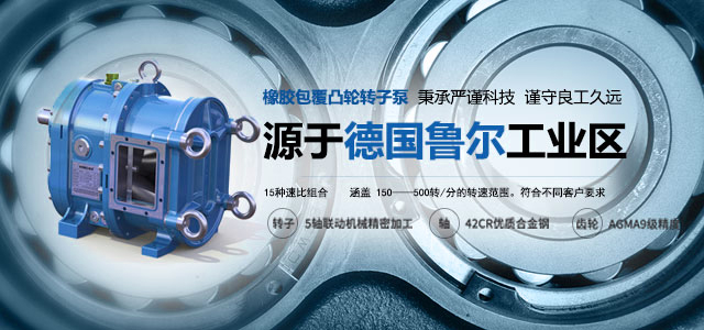 源于德國魯爾工業(yè)區(qū)的彈性體包覆凸輪轉(zhuǎn)子泵. 秉承嚴(yán)謹(jǐn)科技，謹(jǐn)守良工久遠(yuǎn)